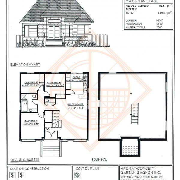 Plan maison Vendome 1702 - 2